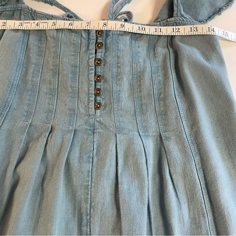 Anthropologie Pilcro Flutter Sleeve Mdi Dress Blue Size Small - Picture 12 of 16
